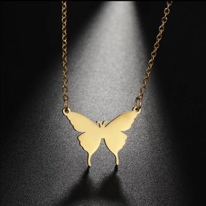 Gold Plated Woman’s Butterfly Necklace